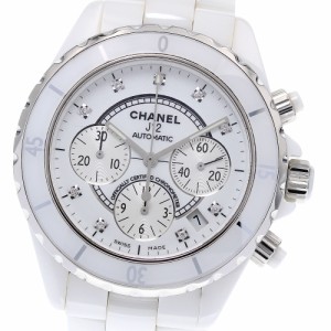 シャネル CHANEL H2009 J12 9Pダイヤ クロノグラフ 自動巻き メンズ 良品 _814542