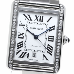 カルティエ CARTIER W5200028 タンクソロ XL アフターダイヤ デイト 自動巻き メンズ _816730