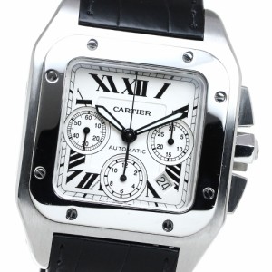 カルティエ CARTIER W20090X8 サントス100 XL クロノグラフ 自動巻き メンズ 箱・保証書付き_803946