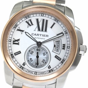 カルティエ CARTIER W7100036 カリブルドゥカルティエ K18PGコンビ 自動巻き メンズ 良品 _816621