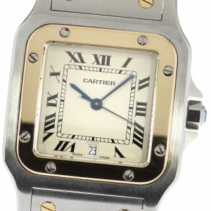 カルティエ CARTIER W20011C4 サントスガルベ LM YGコンビ クォーツ メンズ _817245