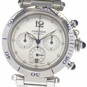 カルティエ CARTIER W31030H3 パシャ38ｍｍ クロノグラフ 自動巻き メンズ 良品 _814330