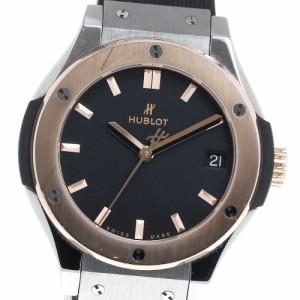 ウブロ HUBLOT 581.NO.1181.RX クラシックフュージョン キングゴールド チタニウム クォーツ レディース 箱・保証書付き_818780