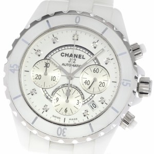 シャネル CHANEL H2009 J12 9Pダイヤ クロノグラフ 自動巻き メンズ 保証書付き_817234