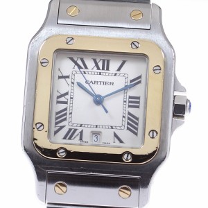 カルティエ CARTIER W20011C4 サントスガルベ LM YGコンビ クォーツ メンズ _818815