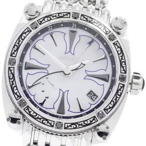 SEIKO EXCELINE文字盤ブルーシェル　腕時計 SEIKO セイコー 1F20-6D80 エクセリーヌ ダイヤベゼル SS ブルー