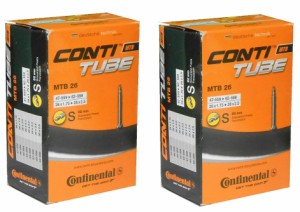 Continental(コンチネンタル) 2本セット MTB26 仏式チューブ 26x1.75-2.5 バルブ長60mm(47-559/62-559) 輸入品【新品】