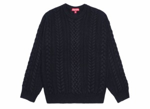 Supreme Applique Cable Knit Sweater Black シュプリーム アップリケ ケーブル ニット セーター ブラック