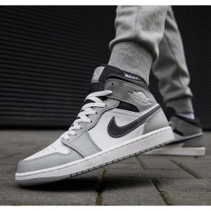 エアジョーダン1 ミッド グレー ホワイト アンスラサイト Nike Air Jordan 1 Mid Grey White Anthracite 正規品 全国送料無料