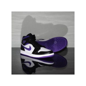 エアジョーダン1 ミッド ブラック コート パープル Nike Air Jordan 1 Mid Black Court Purple 正規品 全国送料無料