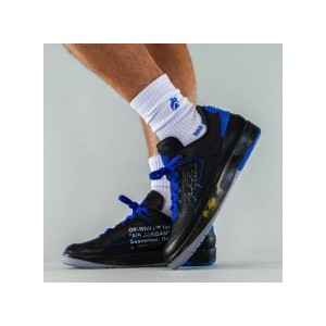 オフホワイト×ナイキ エアジョーダン2 ブラック アンド バーシティロイヤル Off-White×Nike Air Jordan 2 Low Black and Varsity Royal