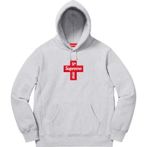 シュプリーム ボックス ロゴ Supreme Cross Box Logo Hooded Sweatshirt Heather Grey 正規品 全国送料無料