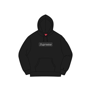シュプリーム Supreme KAWS Chalk Logo Hooded Sweatshirt Black 正規品 全国送料無料