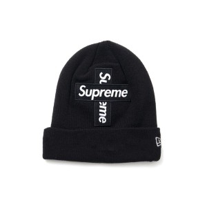 Supreme New Era Cross Box Logo Beanie Black シュプリーム ニューエラ クロス ボックス ロゴ ビーニー ブラック 正規品 全国送料無料