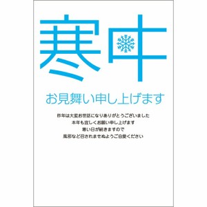 パック寒中見舞い デザインタイプ 4枚入り 私製はがき 寒中見舞印刷  かわいい おしゃれ デザイン  ウィンター グリーティング winter