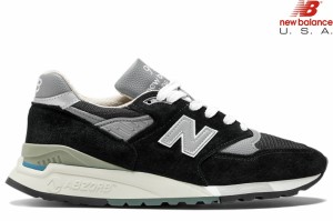 NEW BALANCE U998BL Made in U.S.A BLACK Dワイズ ニューバランス ブラック USA  ABZORB メンズ スニーカー