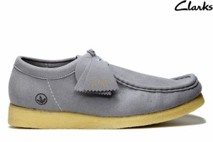 Clarks WALLABEE GREY VEGAN SUEDE 26165991 クラークス ワラビー グレー ビーガン スエード メンズ モカシン シューズ ブーツ