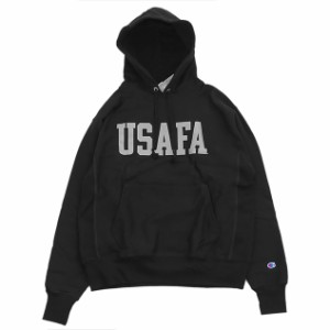 Champion 「USAFA ISSUE OFFICIAL PRINT」 R/W HOODED SWEAT CS3051 BLACK GREY チャンピオン Reverse Weave リバースウィーブ パーカー 