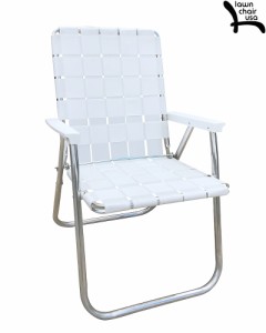 LAWN CHAIR USA BRIGHT WHITE CLASSIC WITH WHITE ARMS FOLDING CHAIR 「Made in U.S.A」 DUW2525 ローン チェア ブライトホワイト クラ