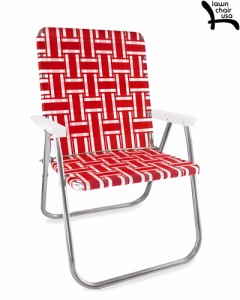 LAWN CHAIR USA RED AND WHITE STRIPE MAGNUM FOLDING CHAIR 「Made in U.S.A」 ローン チェア レッド ホワイト マグナム フォールディン