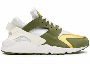 NIKE AIR HUARACHE LE 「STUSSY」 DD1381-300 DARK OLIVE/VARSITY MAIZE-WHITE-PALE IVORY ナイキ エア ハラチ ステューシー 2021 復刻 