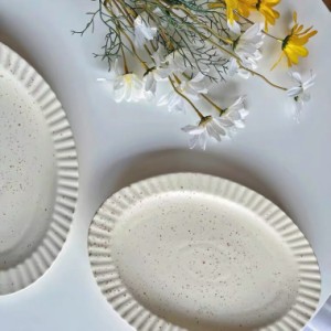 お皿 陶器  デザイン プレート1枚  食器  器 プレート 厚い 電子レンジ 食洗器 対応 おしゃれ かわいい 韓国 北欧 モダン シンプル イン