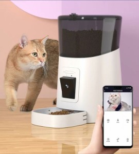 自動給餌器 カメラ付き ペット 犬 猫 餌やり えさやり 自動 給餌器 iPhone Android 定時定量 WiFi版 スマホ 遠隔操作 オートペットフィー