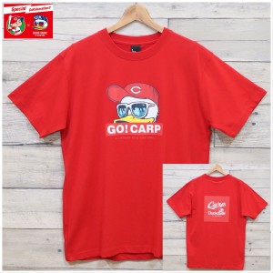 【送料無料】メンズ 広島 東洋 カープ 半袖 Tシャツ GO CARP 赤 コラボ ダック デュード 半袖Tシャツ ティーシャツ レディース 着用可 コ