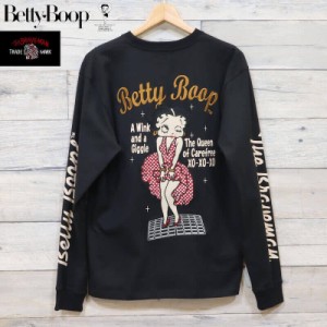 【送料無料】メンズ ベティ・ブープ  ベティー ベティちゃん BETTY BOOP ザブレイブマン コラボ 長袖 Tシャツ 長袖Tシャツ ロンT  ドレス