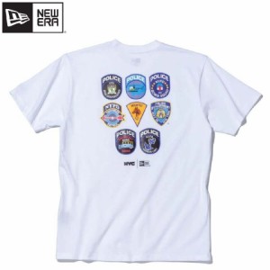 NEWERA ニューエラ 半袖 Tシャツ 半袖Tシャツ ティーシャツ NYC NYPD エンブレム コットン 綿 ユニセックス メンズ レディース 白 ホワイ