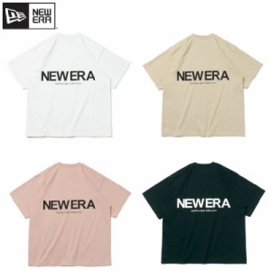 NEWERA  ニューエラ 半袖 Tシャツ 半袖Tシャツ オーバーサイズ バック プリント ロゴ ユニセックス メンズ レディース ホワイト ベージュ