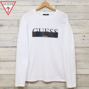 【送料無料】メンズ GUESS ゲス 長袖 Tシャツ 長袖Tシャツ ロンT レインボー メタリック ロゴ プリント ユニセックス メンズ レディース 