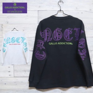 【送料無料】メンズ 新世紀エヴァンゲリオン EVANGELION GALLIS ADDICTION ガリス アディクション コラボ 長袖 Tシャツ ロンT オーバーサ