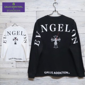 【送料無料】メンズ 新世紀エヴァンゲリオン EVANGELION GALLIS ADDICTION ガリス アディクション コラボ 長袖 Tシャツ ロンT オーバーサ