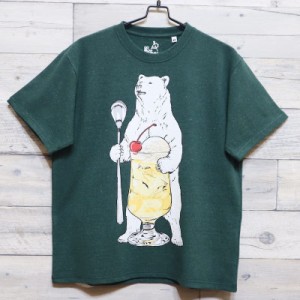 【送料無料】メンズ ゴースローキャラバン go slow caravan 半袖 Tシャツ ティーシャツ クリームソーダ クマ 熊 くま ネップ ユニセック