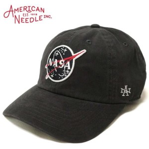 送料無料 AMERICAN NEEDLE アメリカンニードル ベースボールキャップ NASA ナサ ワッペン 帽子 キャップ 宇宙 黒 ブラック