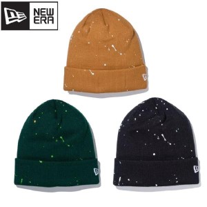 NEWERA ニューエラ ニット帽 ビーニー ベーシック カフニット ニットキャップ 帽子 CAP キャップ ペイント 総柄 ロゴ ユニセックス フリ