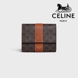 celine セリーヌ 財布 三つ折り トリフォールド ウォレット 新品 展示品 ミニ スモール フラップ ウォレット トリオンフ ショルダー バッ