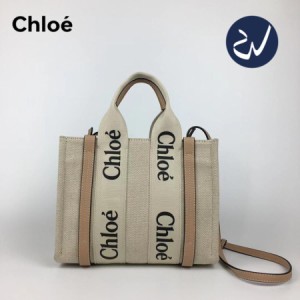 新品 クロエ トートバッグ woody ショルダーバッグ CHLOE スモール トートバッグ ショルダー付き 2WAY キャンバストート 通勤 人気 新品