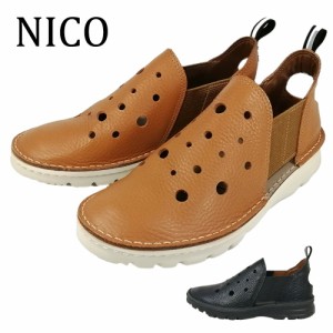 NICO ニコ 7258 靴 シューズ パンチング コンフォート 旅行 お出かけ 幅広 4E 日本製 【レディース】