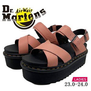 ドクターマーチン Dr.Martens サンダル 厚底 レディース レザー クロスストラップ ピンク系 30717329 PEACH BEIGE ZEBRILUS VOSS II QUAD