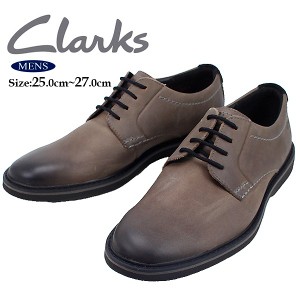 Clarks クラークス メンズ シューズ ダークグレイ スニーカー 26162726 アンコスタレース レザー ATTICUS LTLACE DARK GREY LEATHER 仕事