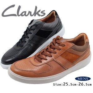 Clarks クラークス 靴 メンズ スニーカー ブラック ブウラン コンビ レザー キャンブロ レース Cambro Race Dark Tan Combi Black Leathe