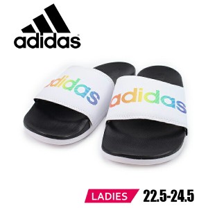 ADIDAS ADILETTE COMFORT U アディダス アディレッタ コンフォート H02488 ブラック/ホワイト サンダル 【レディース】