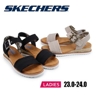 BOBS from SKECHERS MEMORY FOAM スケッチャーズ メモリーフォーム ストラップサンダル 面ファスナー マジックテープ 夏 113541 ブラック