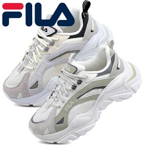 FILA フィラ INTERATION LIGHT イントレーション ライト UFW22043 シューズ スニーカー ベージュ×ピンク ベージュ×ホワイト 厚底 ダッ