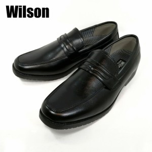 ウィルソン Willson 282-100 ブラック ローファー 防水 ビジネス 紳士 3E 幅広 屈曲 【メンズ】