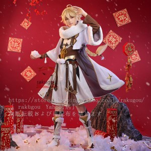 三分妄想1/3Delusion】原神  cos  空 (そら)　コスプレ衣装  Aether　主人公 新年イラスト※ウィッグ追加可 2023/03月発送