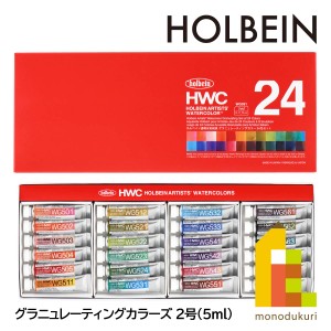 ホルベイン 透明水彩絵具 5ml グラニュレーティングカラーズ 24色セット WG591 (ネコポス可) 絵の具 えのぐ holbein