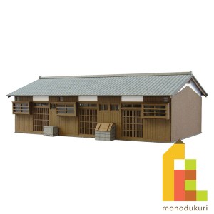 さんけい みにちゅあーとキット 1/87 情景シリーズ 【長屋-1】 MK05-19